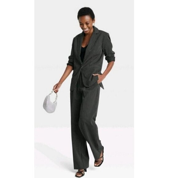 A New Day Pinstripe Suit Blazer and Pants Set - Picture 1 of 16